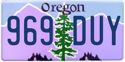OR license plate 969DUY