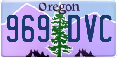 OR license plate 969DVC