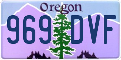 OR license plate 969DVF