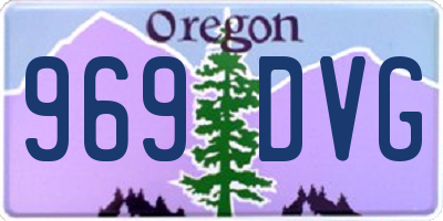 OR license plate 969DVG