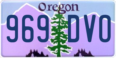 OR license plate 969DVO
