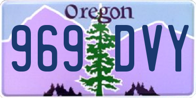 OR license plate 969DVY