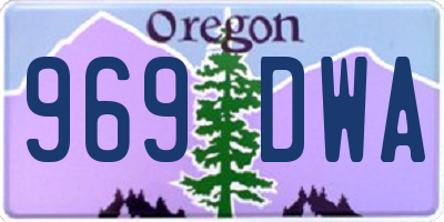 OR license plate 969DWA