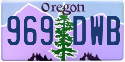 OR license plate 969DWB