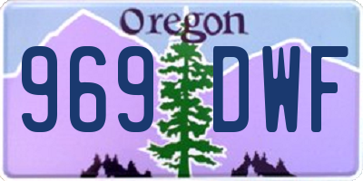 OR license plate 969DWF
