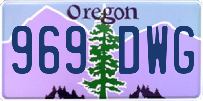 OR license plate 969DWG