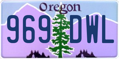 OR license plate 969DWL
