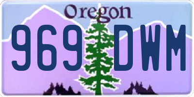 OR license plate 969DWM