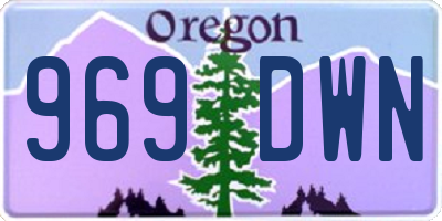 OR license plate 969DWN