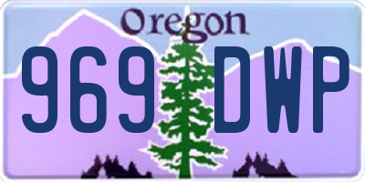 OR license plate 969DWP