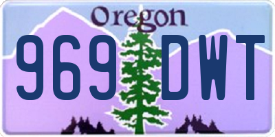 OR license plate 969DWT