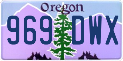 OR license plate 969DWX