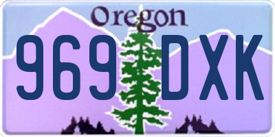 OR license plate 969DXK