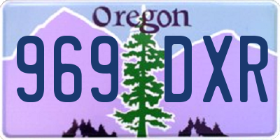 OR license plate 969DXR