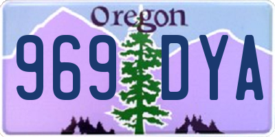 OR license plate 969DYA
