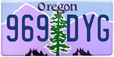 OR license plate 969DYG