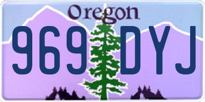 OR license plate 969DYJ