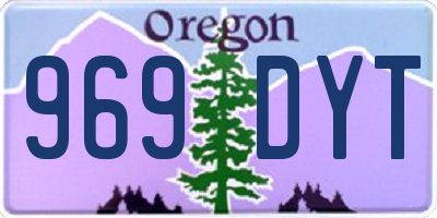 OR license plate 969DYT
