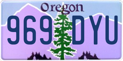 OR license plate 969DYU