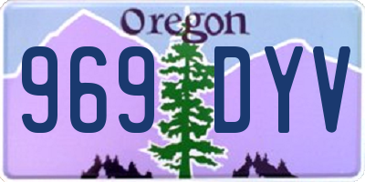 OR license plate 969DYV