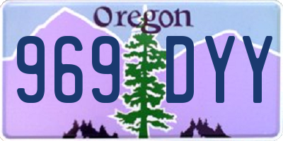 OR license plate 969DYY