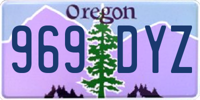 OR license plate 969DYZ