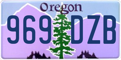 OR license plate 969DZB