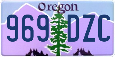 OR license plate 969DZC
