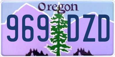 OR license plate 969DZD