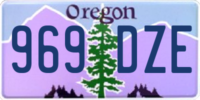 OR license plate 969DZE