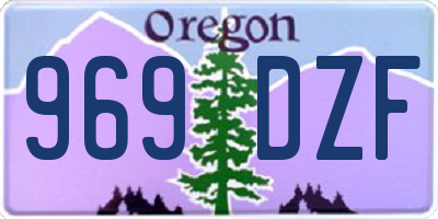 OR license plate 969DZF