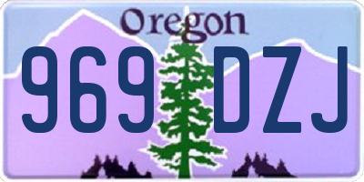 OR license plate 969DZJ