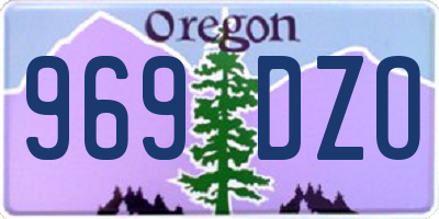 OR license plate 969DZO