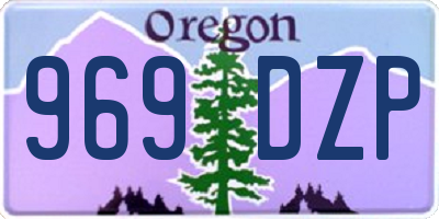 OR license plate 969DZP