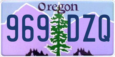 OR license plate 969DZQ