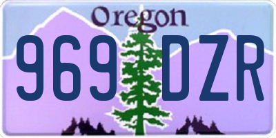 OR license plate 969DZR