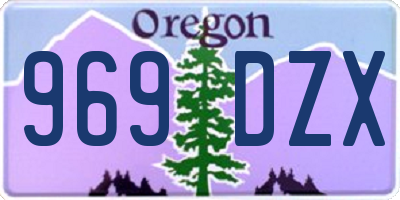 OR license plate 969DZX