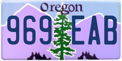 OR license plate 969EAB
