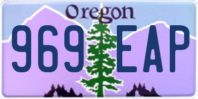 OR license plate 969EAP