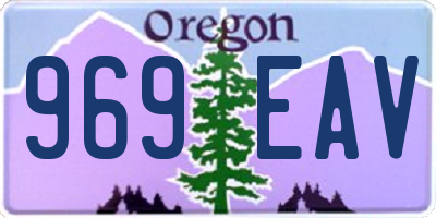 OR license plate 969EAV