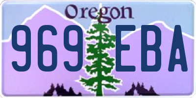 OR license plate 969EBA