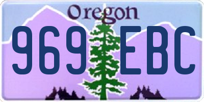 OR license plate 969EBC