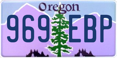 OR license plate 969EBP