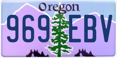 OR license plate 969EBV