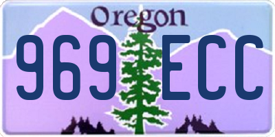 OR license plate 969ECC