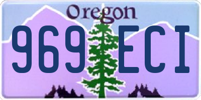 OR license plate 969ECI