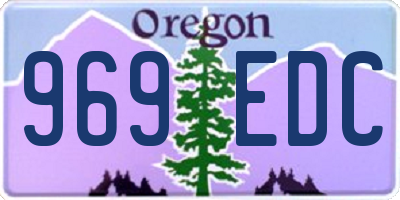 OR license plate 969EDC