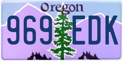 OR license plate 969EDK