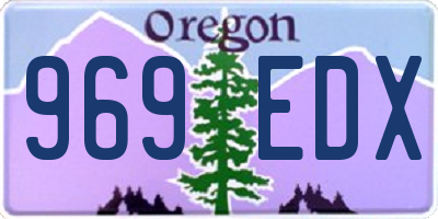 OR license plate 969EDX