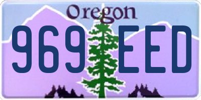 OR license plate 969EED